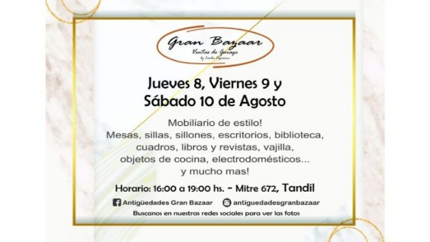 Nueva venta de garaje de Gran Bazaar